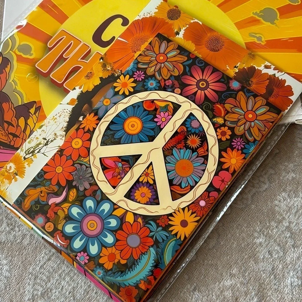 Brand New Boho Hippie Wall Art Decor Vintage Unframed Retro Groovy 70s Dorm